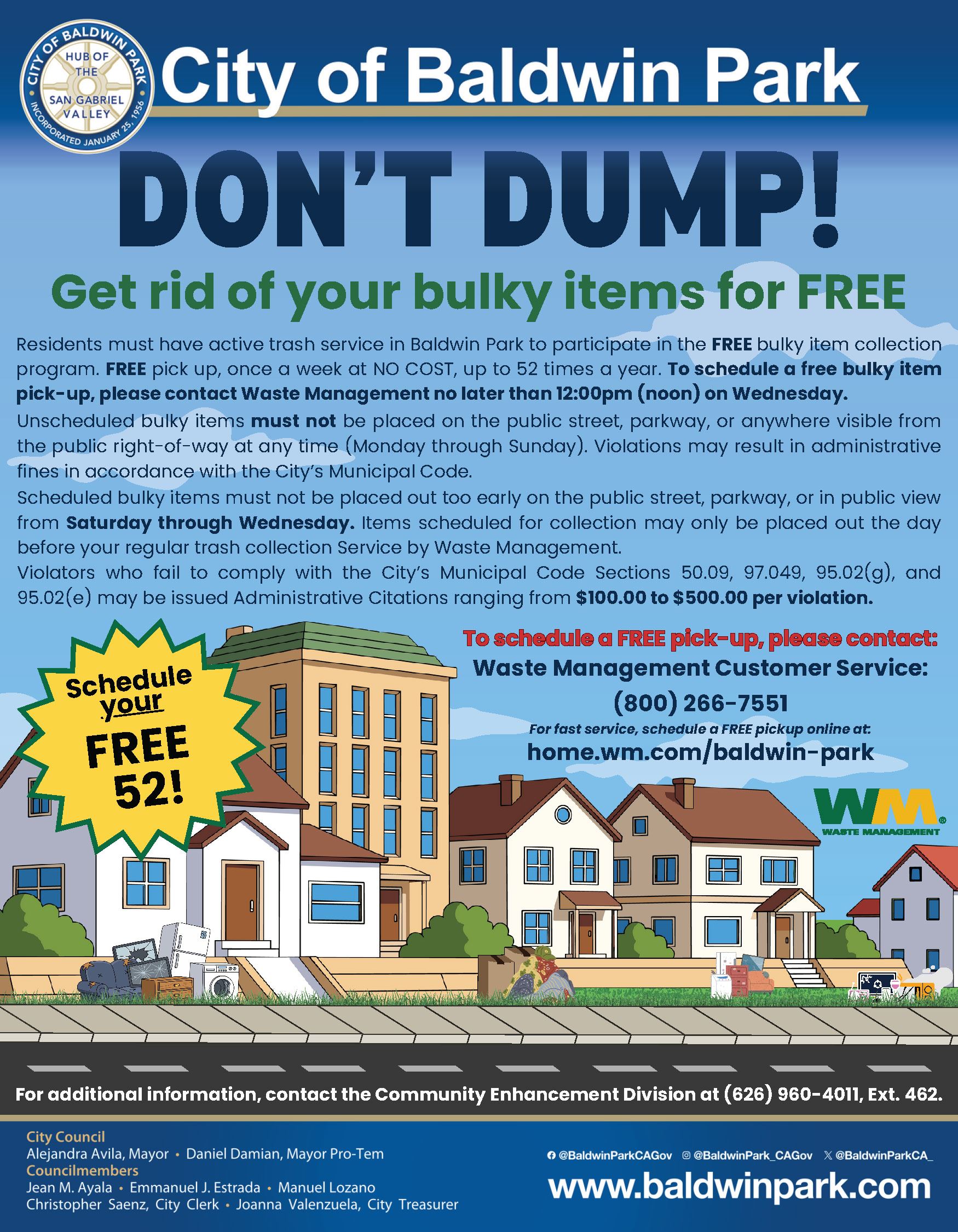 Don't Dump - Get rid of your bulky items for FREE